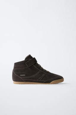 LEATHER BOXING HIGH-TOP SNEAKERS - Zara фото 12