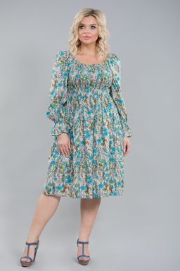 Платье 1170 цветы на бежевом - Novita фото 2