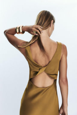 SATIN MIDI DRESS - Zara фото 13