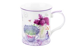 Кружка 400 мл 12,5*9*10 см Лаванда NEW BONE CHINA