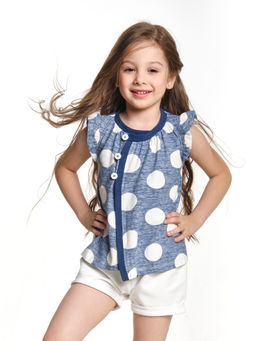 Футболка для девочки UD 1633 горох - Mini maxi фото 5