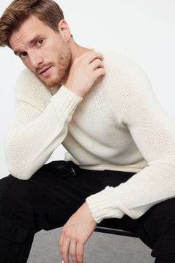 TRENDYOL MAN Kiremit Slim Fit Dar Kesim Bisiklet Yaka Reglan Kol Basic Triko Kazak TMNAW25KZ00000 - Trendyolmilla фото 2