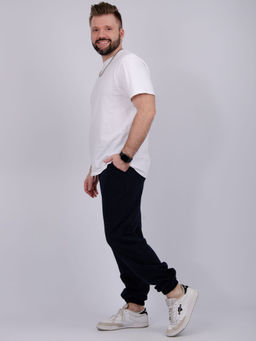 Джоггеры "Джереми 5" синие, футер с лайкрой