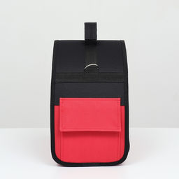 Сумка - переноска для животных, полукруглая с карманоми ПВХ, 37 х 18 х 25 см, красная - Пижон фото 3