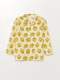 Polo Yaka Tweety Bask?l? K?z Bebek Pijama Tak?m? - Waikiki фото 2