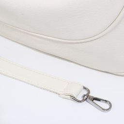 Сумка-мешок на молнии, наружный карман, длинный ремень, цвет белый - Simaland фото 6