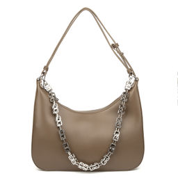 0781 dark beige, Женская кожаная сумка "casual", Barcelo Biagi