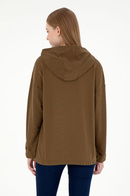 Женский свитшот цвета хаки Неожиданная скидка в корзине - U.s. polo assn фото 5