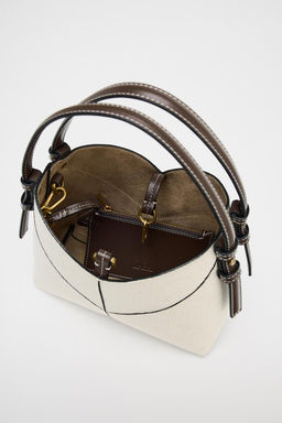 CONTRAST CANVAS MINI TOTE BAG - Zara фото 6