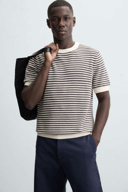 STRIPED KNIT T-SHIRT - Zara фото 14