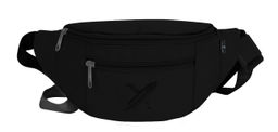 Сумка поясная LOREX WIDE WB TOTAL BLACK с кармашком на молнии 34х14х1,5 см