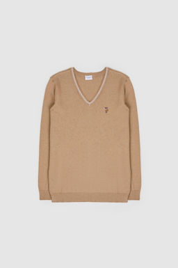 Erkek Camel Melanj Basic Kazak