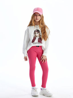 Beli Lastikli K?z ?ocuk Uzun Tayt