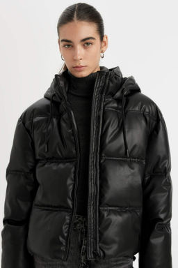 Su Itici Suni Deri Mont Kapusonlu Ici Polarl? Fermuarl? Cepli - Defacto фото 3