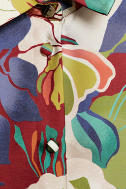 CAMISA SATINADA ESTAMPADO FLORAL / Multicolor - Zara фото 5