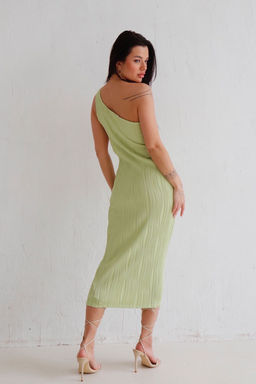 12605 Платье асимметричное фисташковое - Martichelli фото 11