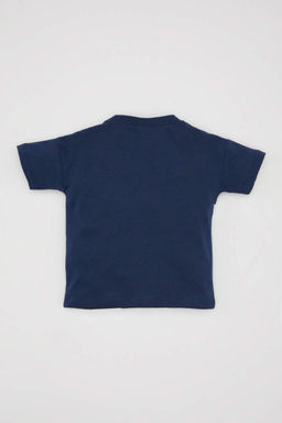 Футболка с короткими рукавами и принтом для маленьких мальчиков - Defacto фото 4