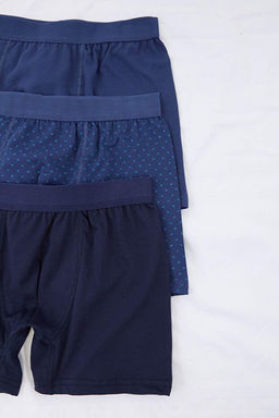 Lacivert 3l_ Paket 2 D_z 1 Desenli Esnek Boxer TMNSS26BX00004 - Trendyolmilla фото 2