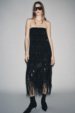 ZW COLLECTION LIMITED EDITION SEQUINNED FRINGED DRESS
