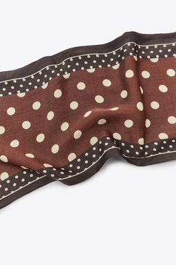 POLKA DOT PRINT SATIN SCARF - Zara фото 5