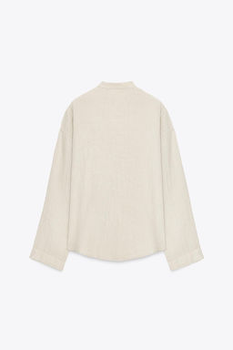 100% LINEN OVERSHIRT ZW COLLECTION - Zara фото 7