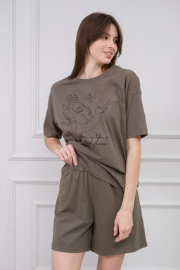 Пижама женская из кулирки Дива болотный - Амадэль фото 10