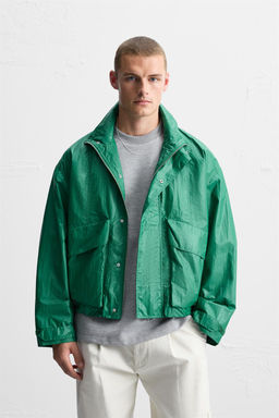 WAXED-EFFECT TECHNICAL JACKET - Zara фото 2