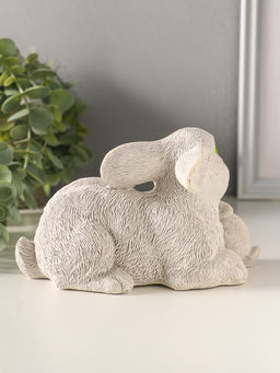Фигурка гипс Кролики пасхальные, 10?10?18 см, серый