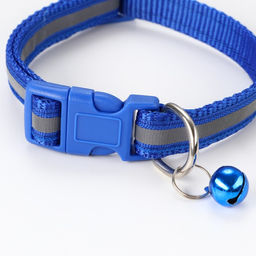 Ошейник двухслойный с фастексом и светоотражающей полосой, 30 х1,5 см, синий - Пижон фото 3