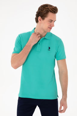 Erkek Slim Fit Polo Yaka Mint Basic Ti__rt Sepette S_rpriz _ndirim