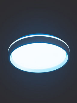 Люстра LED FZ601, 3000-6500К+RGB, 46 Вт, d=39 h=8 см, с ПДУ, белый