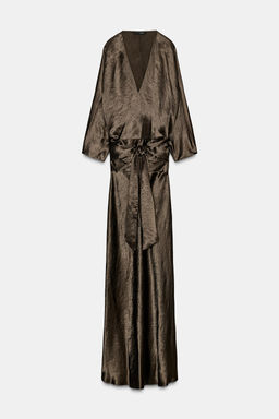 ZW COLLECTION SATIN WRAP DRESS - Zara фото 5