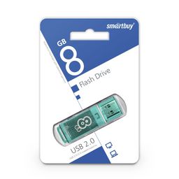 Флеш-накопитель 8Гб "Smartbuy Glossy " Green (SB8GBGS-G)
