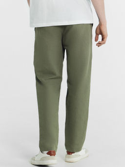 Брюки мужские оливково-зеленые из хлопка и льна - Mark formelle фото 5