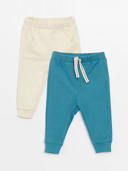Beli Lastikli Basic Erkek Bebek Pantolon 2li