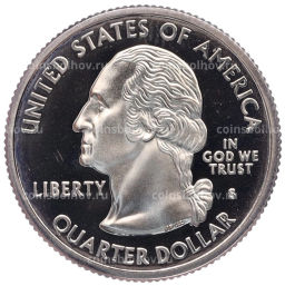 1/4 доллара (25 центов) 2000 года S США Штаты и территории Массачусетс