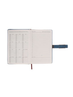 Ежедневник недатированный А5, с хлястиком, 112 листов, в линейку, пвх, синий - Simaland фото 8