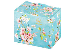 Кружка 380 мл 12,3*9*9 см "Яблоневый цвет на голубом" NEW BONE CHINA