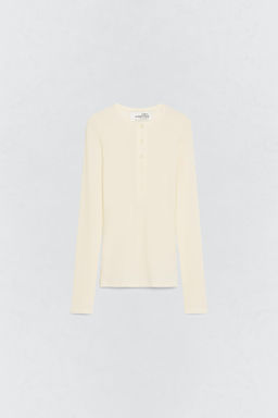 CAMISETA CUELLO PANADERO SOSHIOTSUKI X ZARA / Crudo