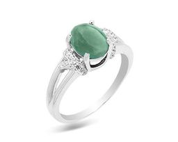 Кольцо из серебра изумруд, SL-RIC14
