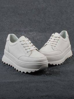 03-YC282-2 BEIGE Кроссовки женские (натуральная кожа) - Фабричный китай фото 16