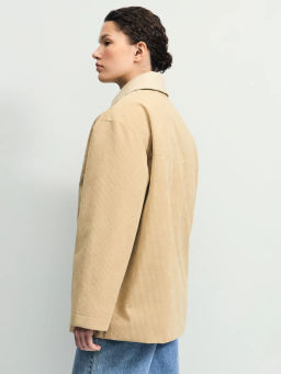 Вельветовое полупальто на застежках-карабинах / Zarina  фото 6