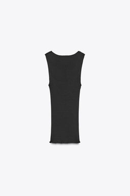 LACE RIBBED T-SHIRT - Zara фото 12