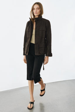 ZW COLLECTION HIGH-WAIST BOOTCUT CROPPED JEANS - Zara фото 27