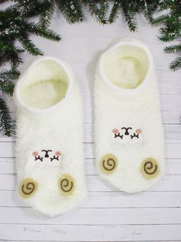 Носки-Тапочки Махровые Овечки Белые - Krumpy фото 3