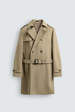 TRENCH CRUZADO REGULAR FIT / Beige - Zara фото 9