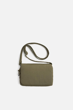 NYLON FLAP CROSSBODY BAG