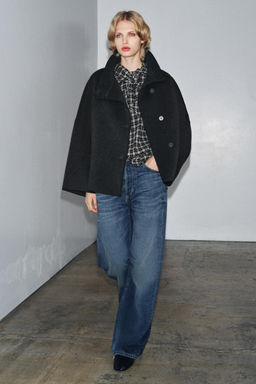 ZW COLLECTION CROPPED WOOL COAT - Zara фото 5