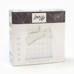 Постельное бельё 1.5-спальное LoveLife Cell, сатин