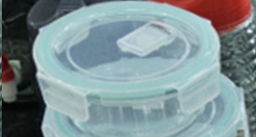 Контейнер круглый крышка с клапаном 400 мл стекло / AF-400 /уп 48/